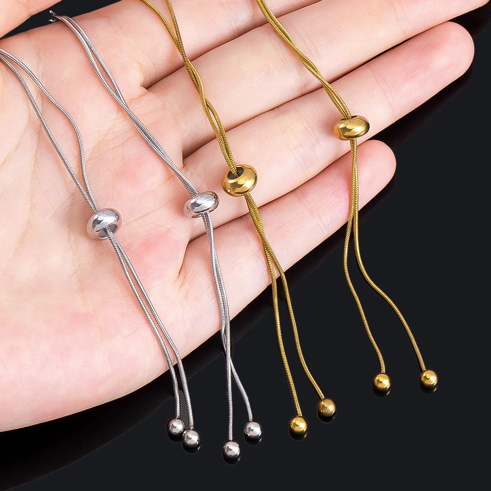 5PCS 12cm Stainless Steel Necklace Extender Chain Extension Chain for Jewelry Making Bracelet Anklet DIY Gold Silver
