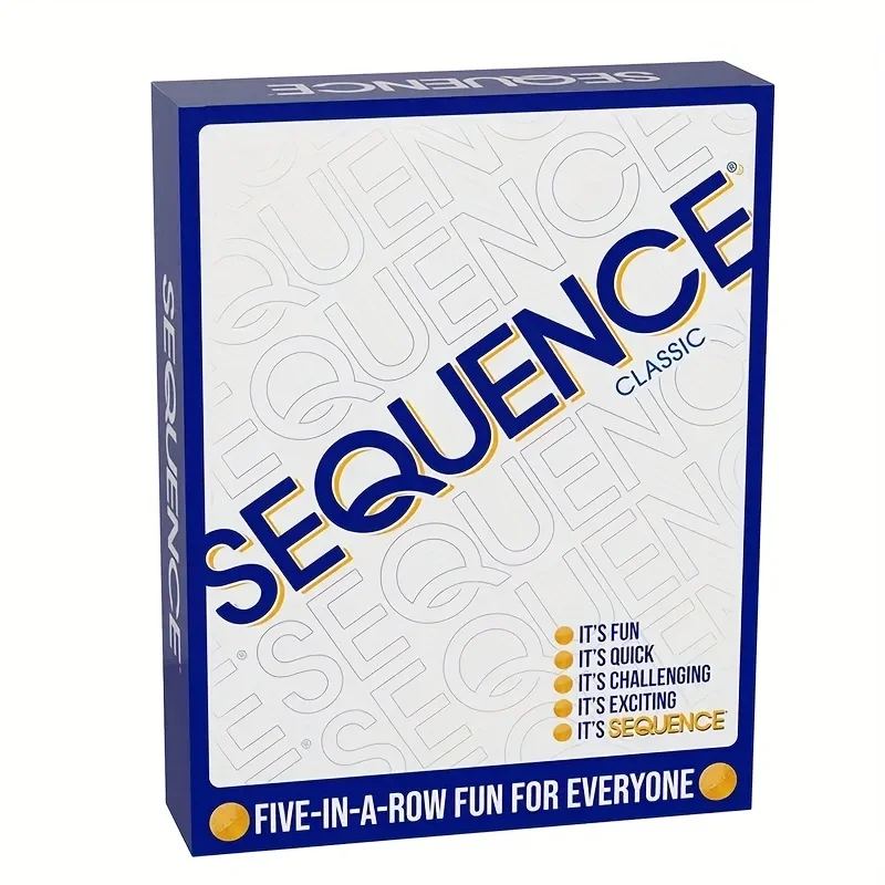 

SEQUENCE- Original SEQUENCE Game with Folding Board, Cards and Chips by Jax ( Packaging may Vary ) White