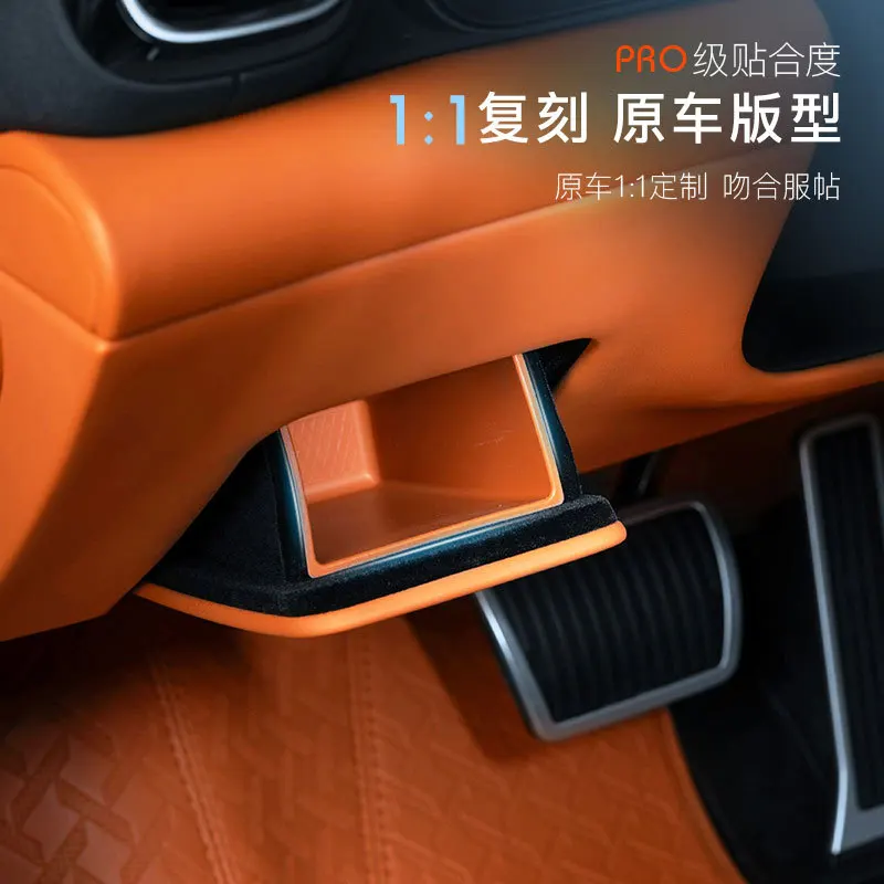 For AITO M9 Under Driver's Seat Silicone Document Storage Box Waterproof Dustproof Car Interior Modified Accessories