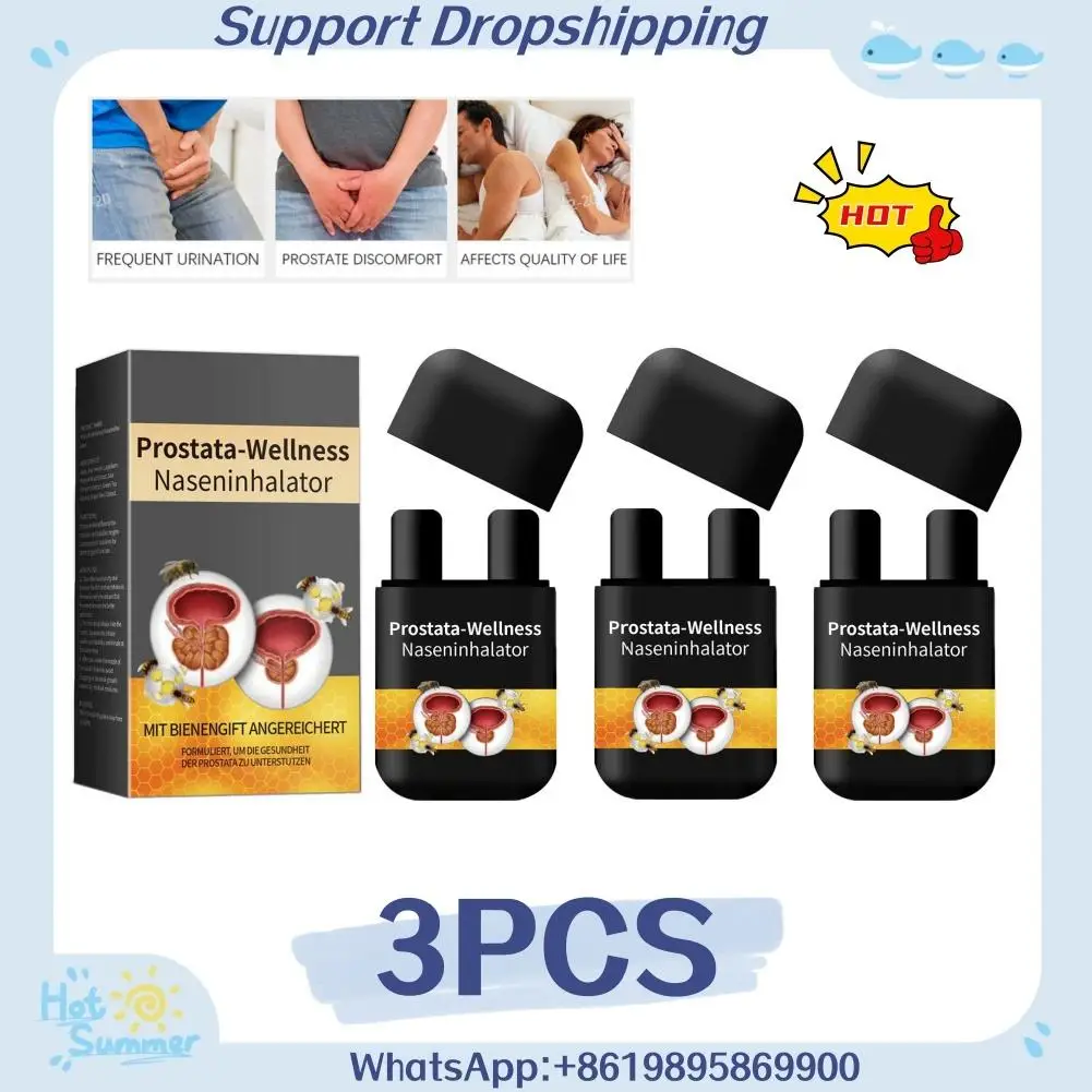 3pcs Prostatitis Treatment Nasal Inhaler Cure Urethritis Frequent Urination Kidney Deficiency Relief Nasal Congestion Prostate