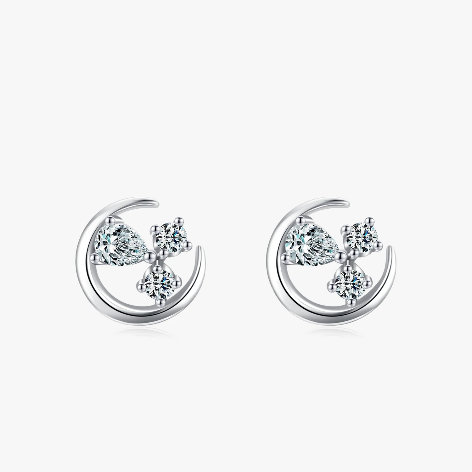 

Genuine 925 Sterling Silver Charm Irregular Geometric Design Stud Earrings for Women Minimalist Fine Jewelry New Style