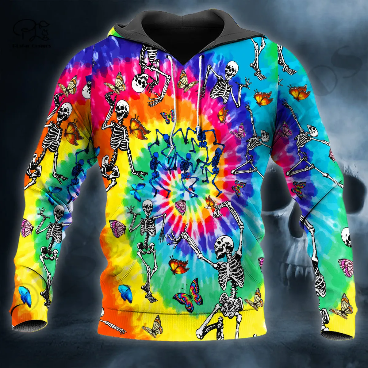 PLstar Cosmos Newest 3D Print Funny Dancing Skeletons Skull Harajuku Streetwear Casual Unique Unisex Hoodies/Sweatshirt/Zip Q-2