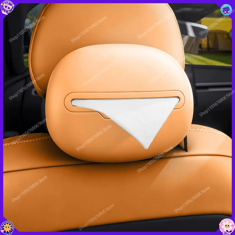 Car Seat Back Hanging Silicone Tissue Box For Chery iCAR V27 Auto Paper Towel Storage Bag Interior Accessories