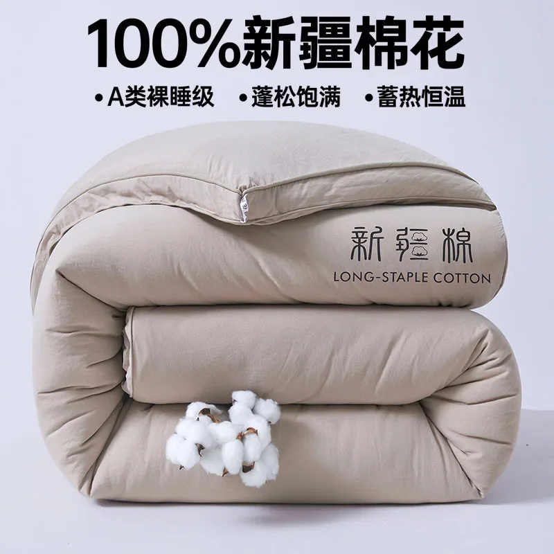 Class A Xinjiang Cotton Thickened Winter Quilt Spring and Autumn Quilt Pure Cotton Quilt Student Dormitory Warm