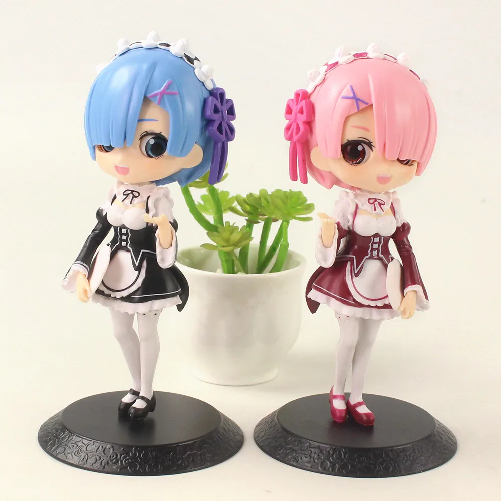 16cm Cartoon Re:Life in A Different World From Zero Ram Rem Q Version Dolls PVC Decoration Model Figure Toys