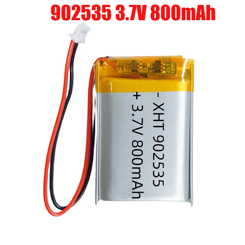 

1-4pcs 902535 Battery 800mAh 3.7V Lithium Polymer Battery for MP3 Smart Watch Flashlight Electric Toy Speaker Headset