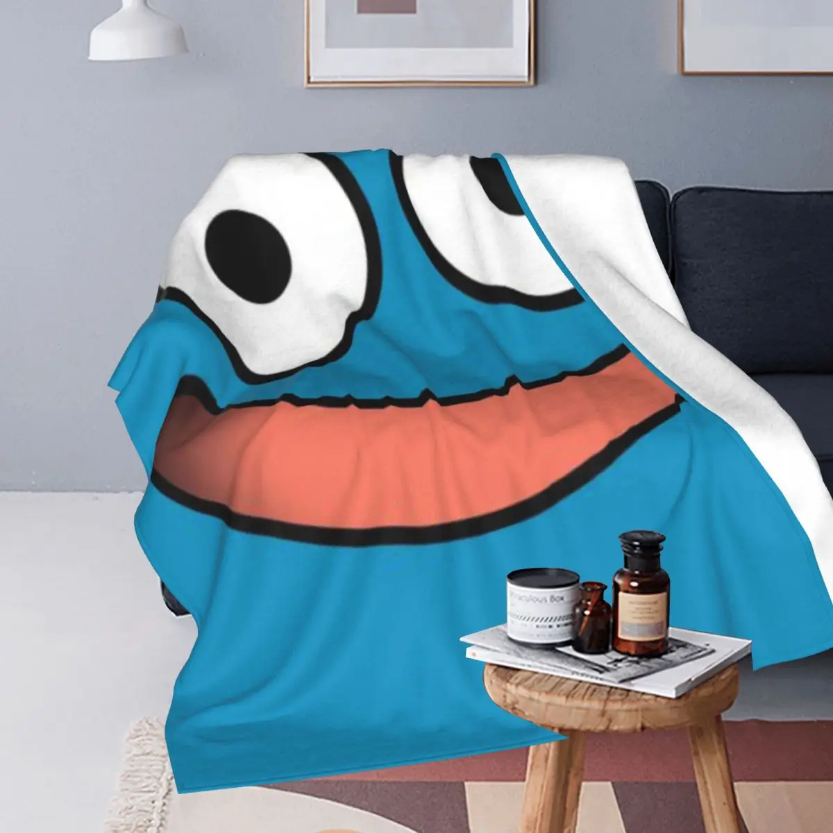 Coperta da tiro Dragon Quest Slime Face Micro Fleece coperta quattro taglie Retro Warm per camera da letto coperta AntiPilling