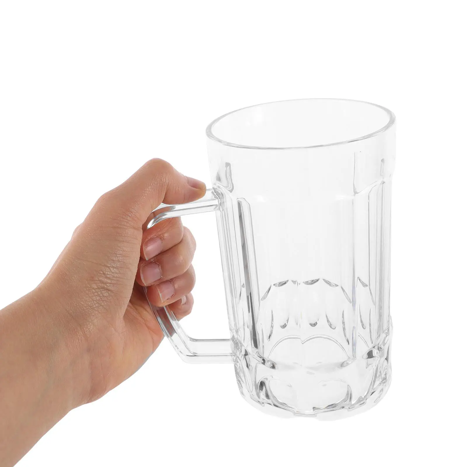 Tazze da birra in acrilico Tazze in plastica ad alta trasparenza con manico Tazza da acqua in materiale premium per feste in ristorante a casa