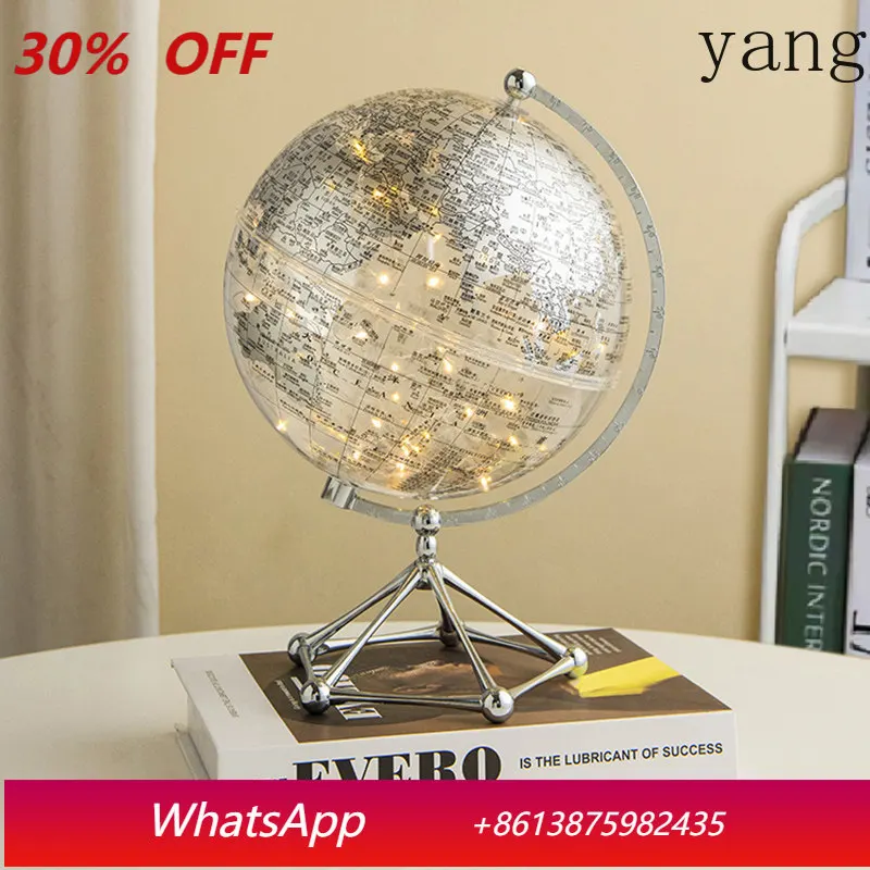 

YJQ high-end transparent globe wine cabinet ornaments living room TV cabinet office creative desktop home