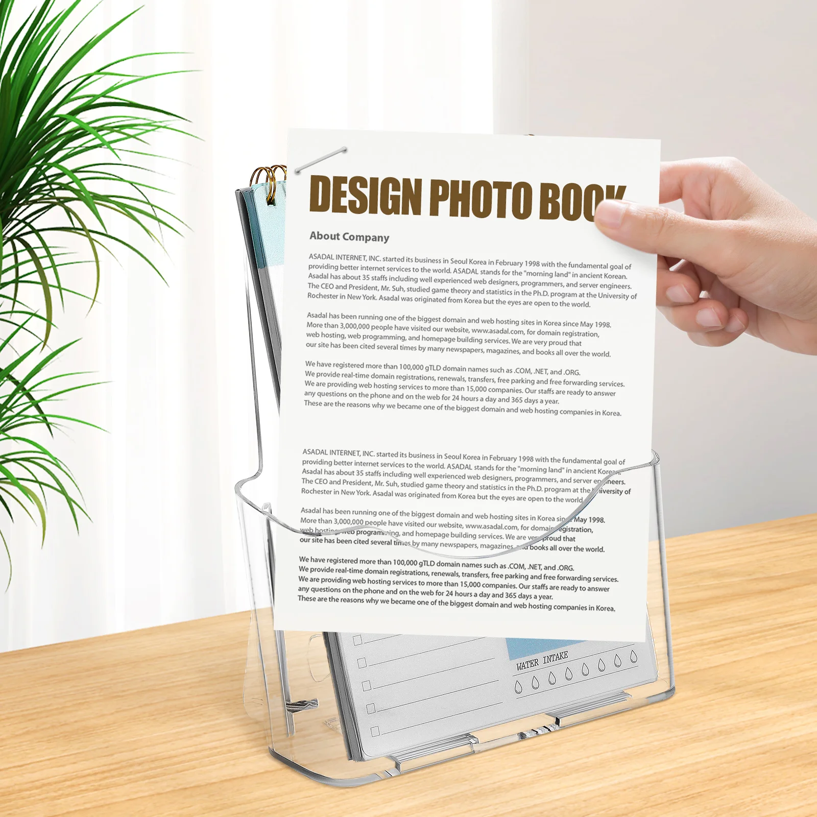 

2Pcs Brochure Stand Transparent Acrylic Desk Document Holder Pamphlet Magazine File Organizer Clear Sign Holder Workspace