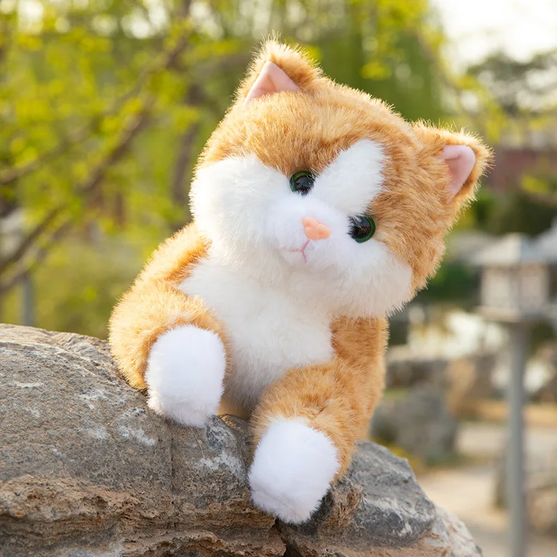 นอนบนท้อง หมอนนอนแมว ตุ๊กตาลูกแมว ของเล่นตุ๊กตา ของขวัญ ตุ๊กตาเตียงผ่อนคลาย ของขวัญวันเด็ก ของขวัญวันเกิด