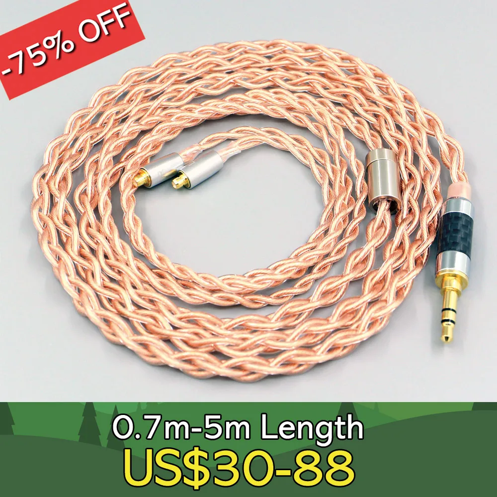 

4 Core 1.7mm Litz HiFi-OFC Earphone Braided Cable For Acoustune HS 1695Ti 1655CU 1695Ti 1670SS LN008097