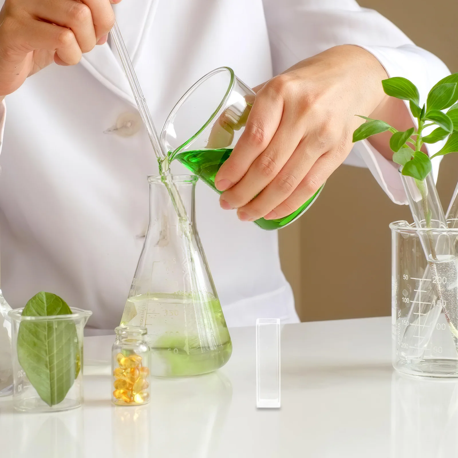 

10Pcs Precision Glass Cuvettes Standard 10mm Optical Path Laboratory Glassware Spectrophotometer Quantitative Analysis Research