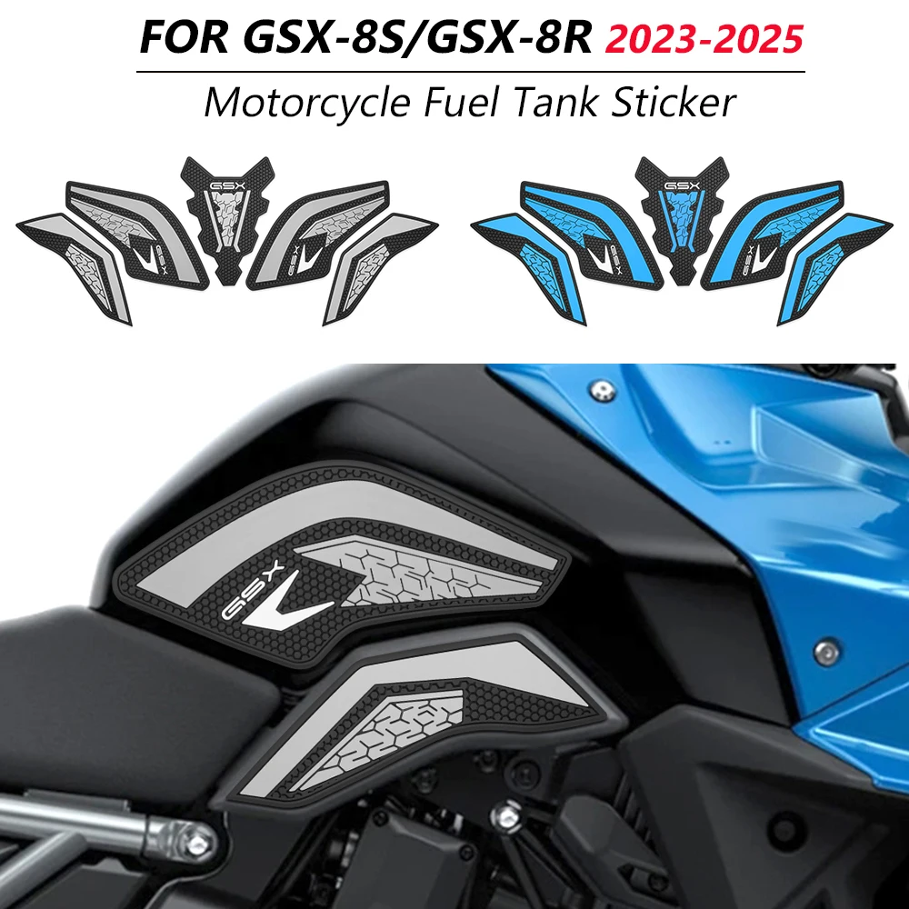

Motorcycle side fuel tank pad For GSX-8S 2025 GSX-8R gsx8s gsx8r 2024 2023 Tank Pads Protector Stickers Knee Grip Traction Pad