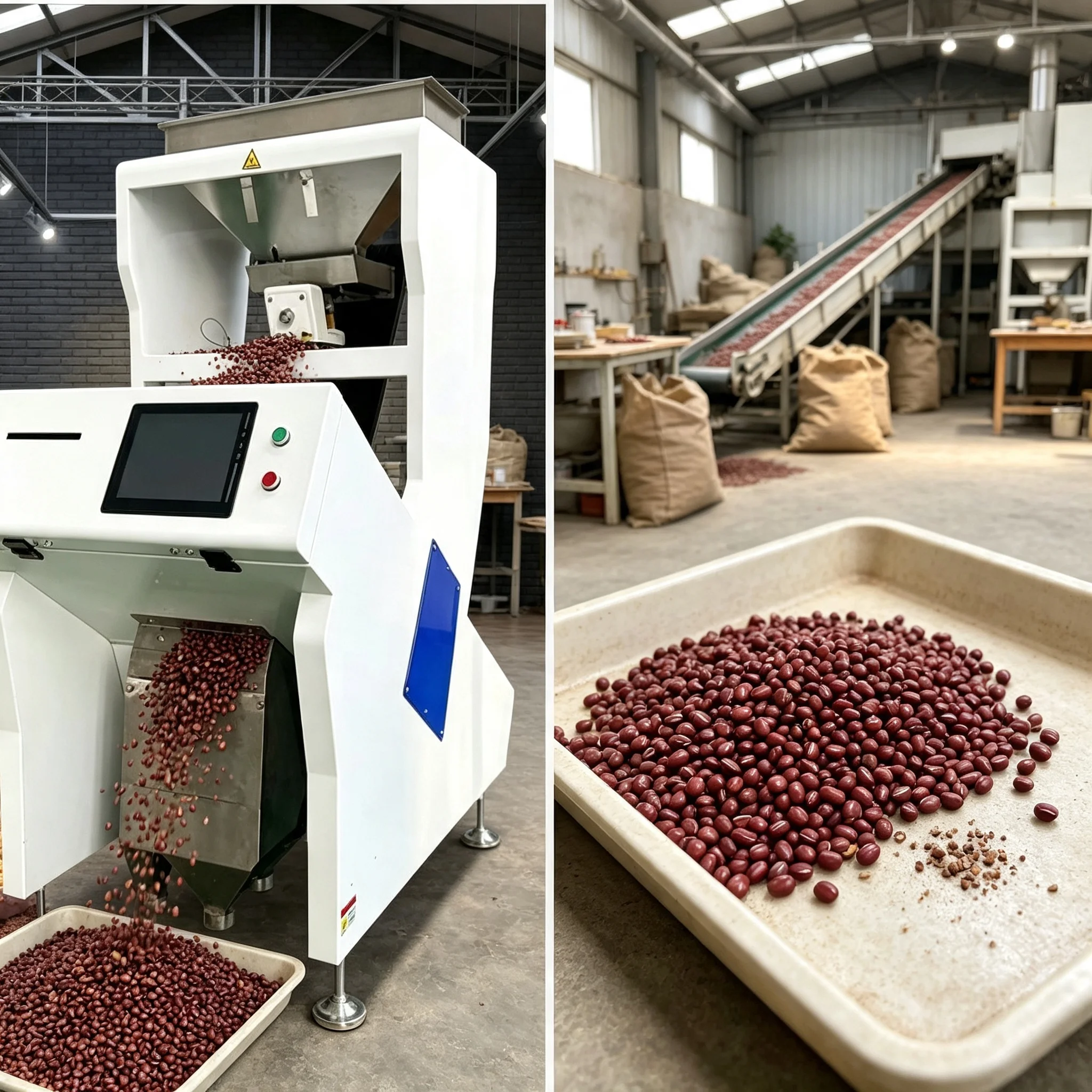 Color Sorter Machine Sorting Rice Coffee Bean Custom Industrial Processing Equipment with Multi-functional Operation