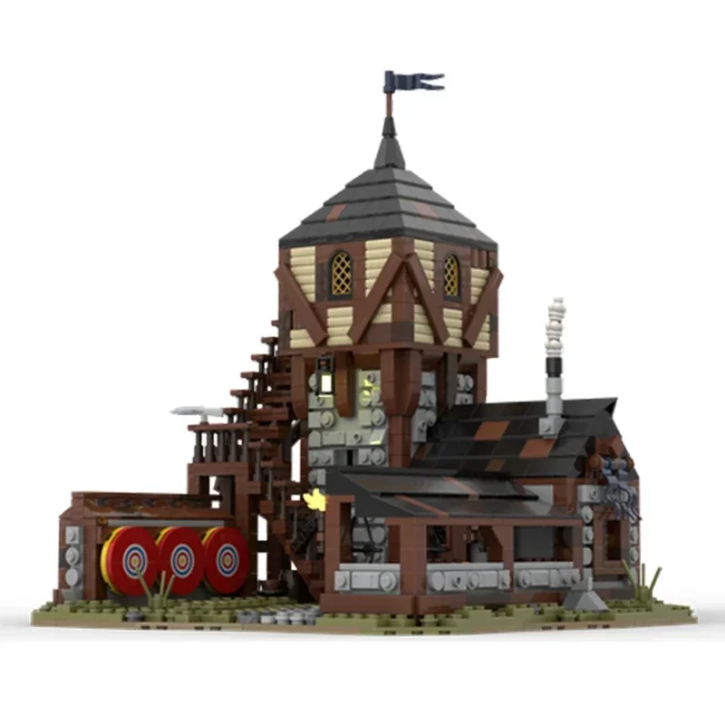 Klocki konstrukcyjne Moc Łuczniczy Poligon Starożytnego Wieku Klocki Techniczne DIY Zestaw do Składania Zabawka Konstrukcyjna dla Dzieci Prezent Świąteczny