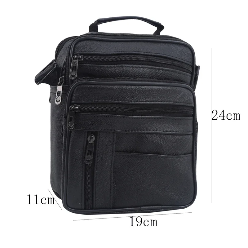 Men PU Leather Briefcases High Quality Cowhide Leather Handbags Male Zipper Messenger Bags for Ipad Male Shoulder Bag