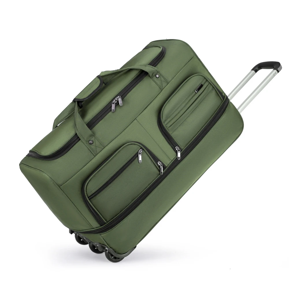 Imagem -04 - Impermeável 18 Polegadas Oxford Pano com Spinner Homens Mulheres Mala Trolley Viagem Case Multi Compartimento Boarding Bag