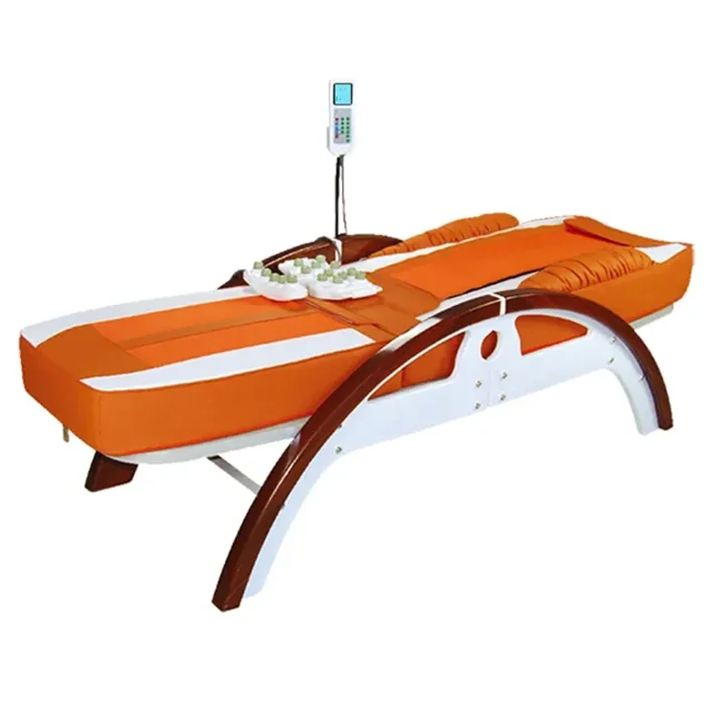 Factory wholesale Electric Full back Whole Body Thermal Jade Roller Korea massage bed Thai Massage Tables & Beds with Music