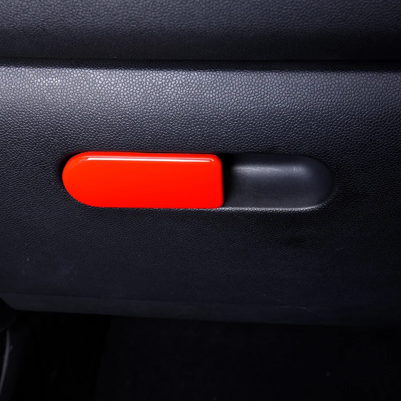 

Car Styling Co-pilot Glove Storage Box Handle Cover Decoration Sticker Trim For MINI COOPER F54 F55 F56 F57 F60 Auto Accessories