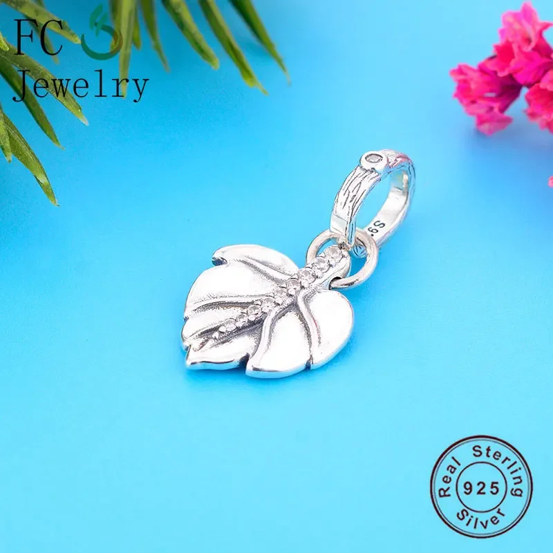 FC Jewelry Fit Original Brand Charms Bracelet 925 Silver Magic Leaf Pendant Bead For Making Women Berloque New Arrival Autumn