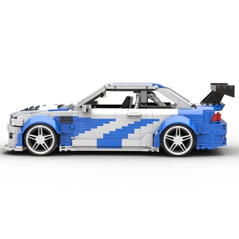 New E46 M3 GTR Need for Speed MOST WANTED Supercar Racers Vehicles MOC-140344 Building Blocks Bricks Toy Kids Boy Birthday Gifts