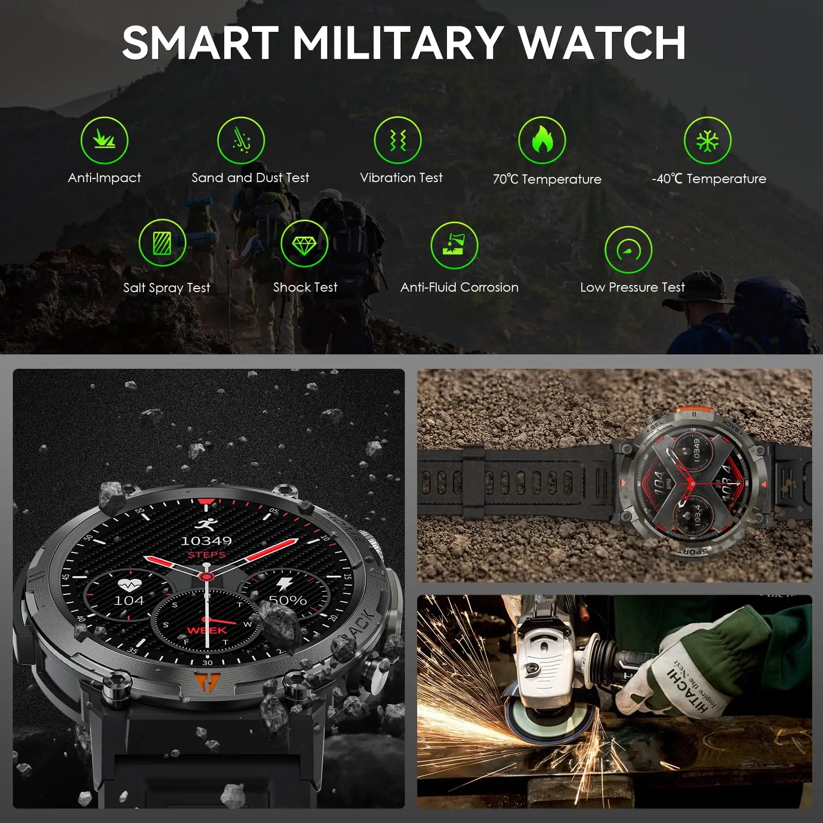 New GT4S Bluetooth Call Smart Watch Men Full Touch AMOLED Smartwatch With Flashlight Sports Fitness Bracelet For all phone