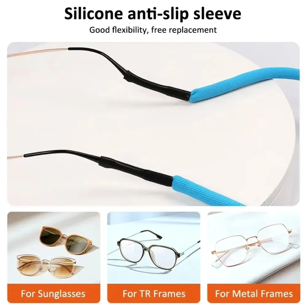 1PC Adjustable Length Floating Glasses Strap Polyester Foam Foam Floatable Design Eyewear Retainer Lanyard Non-slip Durable