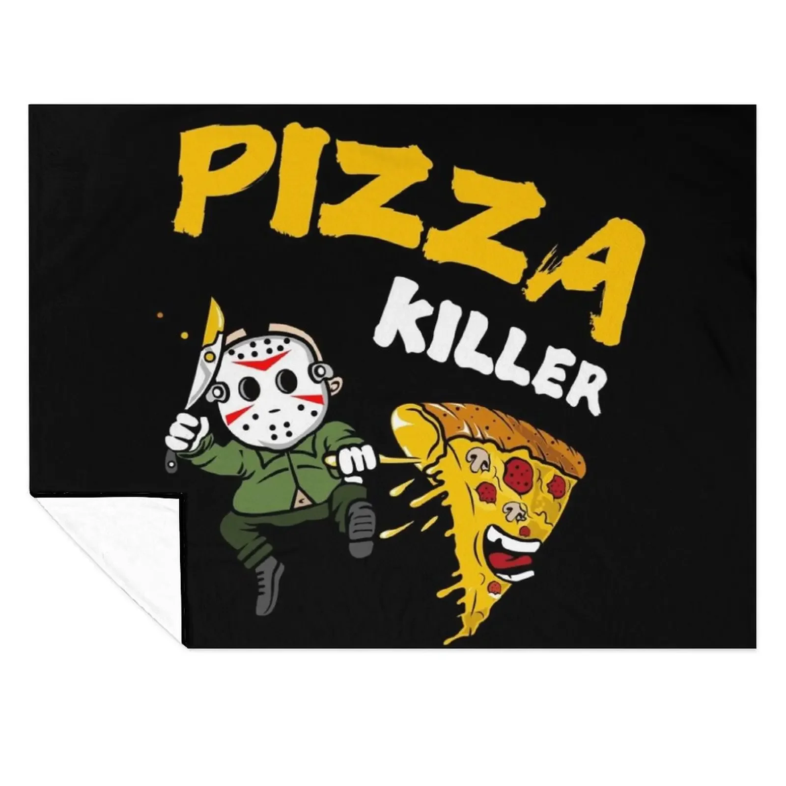 

Food Killer Pizza Throw Blanket Decoratives Tourist Soft Big For Baby Blankets