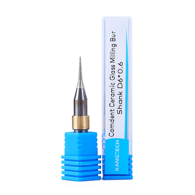 SDM5T CamDent Glass Ceramic Milling Burs Dental Wet Grinding Tools 0.6/1.0/2.0/2.5mm D6 for Lab