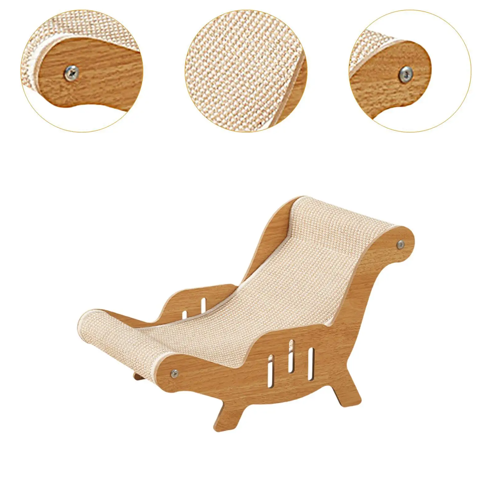 Cat Sisal Lounge Chair, Cat Sofa Pet Furniture, Sturdy Cat Scratcher Elevated Cat Bed for Pet Kitten Indoor Cats Kitty