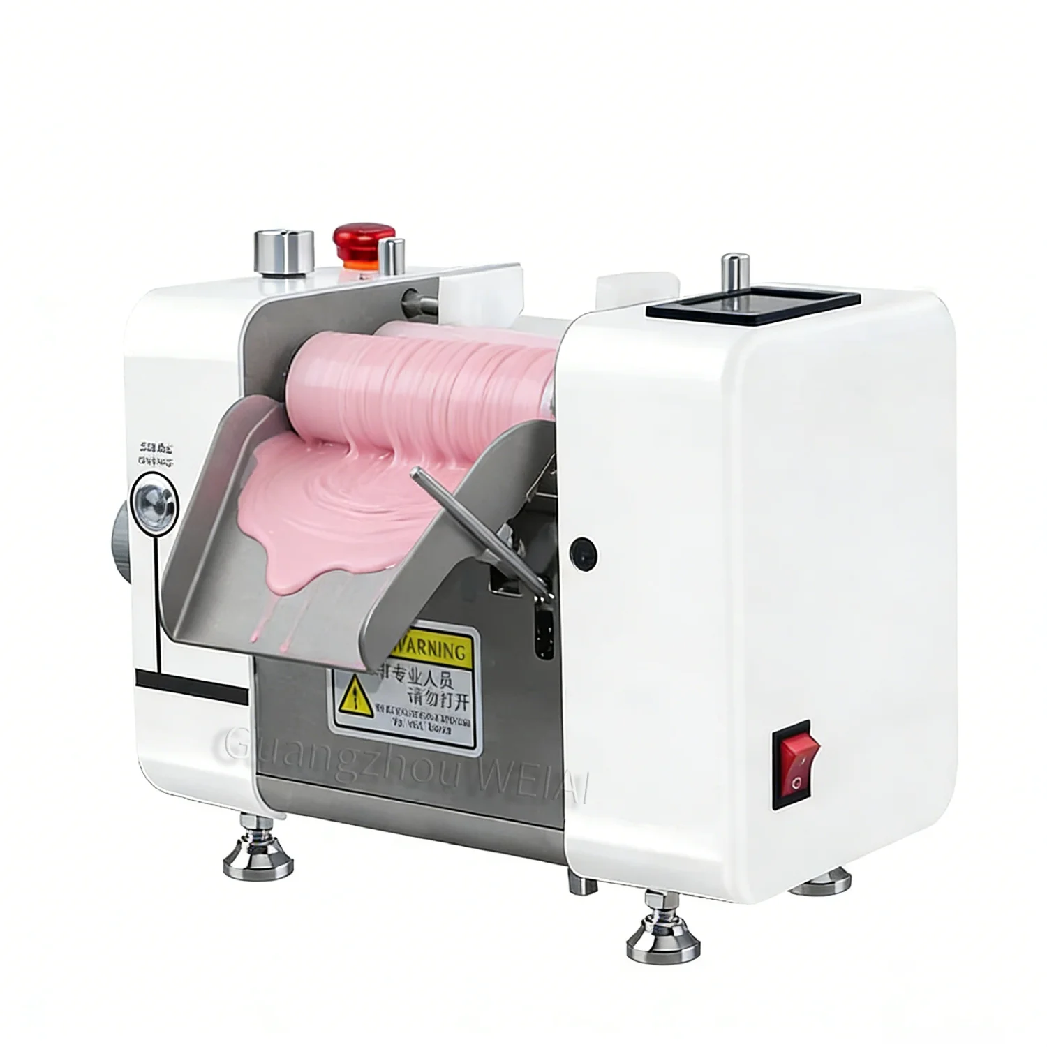 WEIAI Lab High Viscosity Three Roller Mill Paint Ointment Lipstick Cosmetic Disperse Homogenizer Mini Zirconia Three Roll Mill