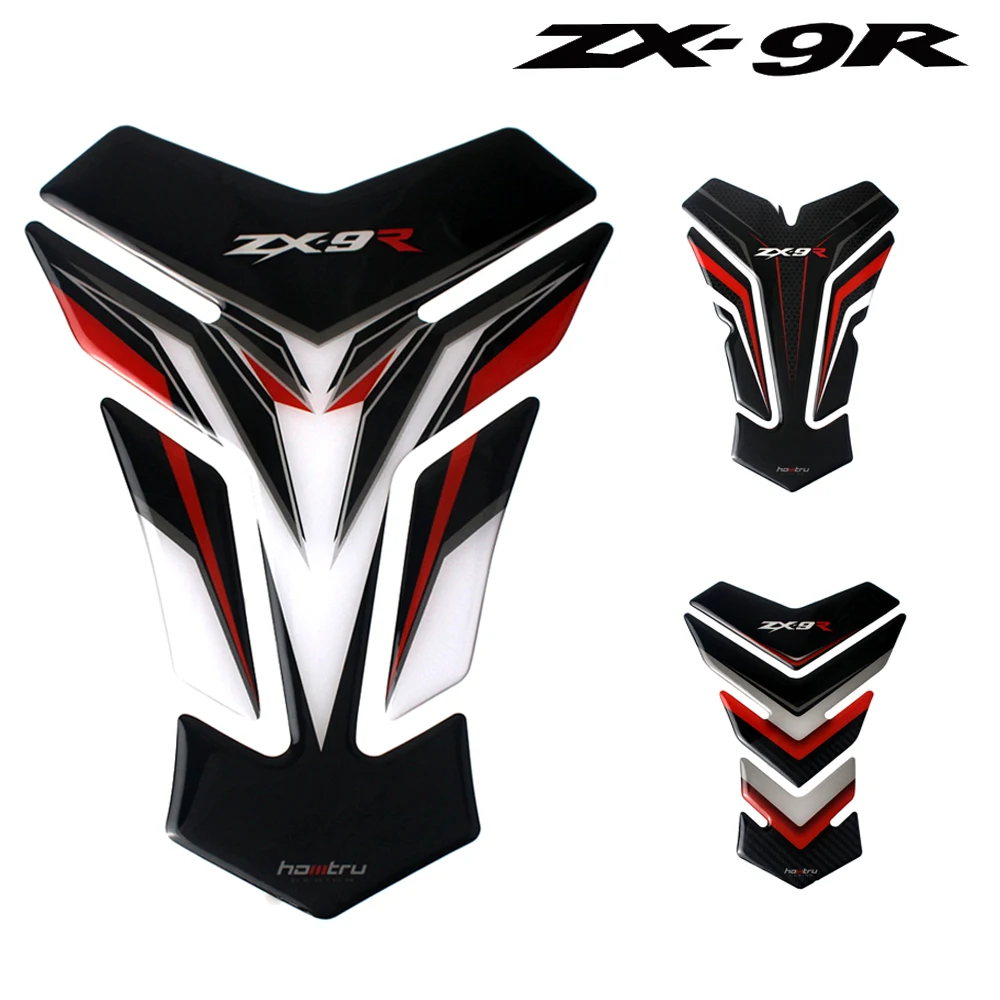 

For Kawasaki Ninja ZX-9R ZX9R Z900 3D Rubber Fuel Tank Sticker Pad Motorcycle Waterproof Fishbone Shape Stickers Tank Decals