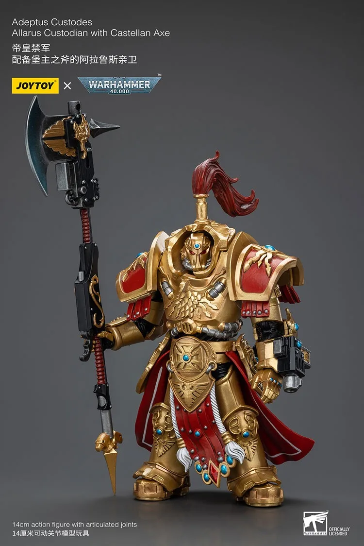 

JOYTOY Warhammer 40K Adeptus Custodes Allarus Custodian With Castellan Axe Action Figures Doll Collect Decoration Gift Original