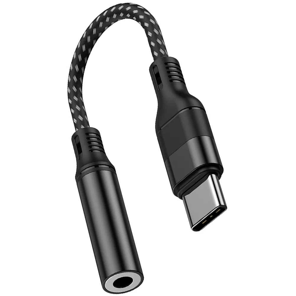 

Cell Phone Headphone Adapter USB Cables Wire: Nylon Braid for Headphones to Audio Jack