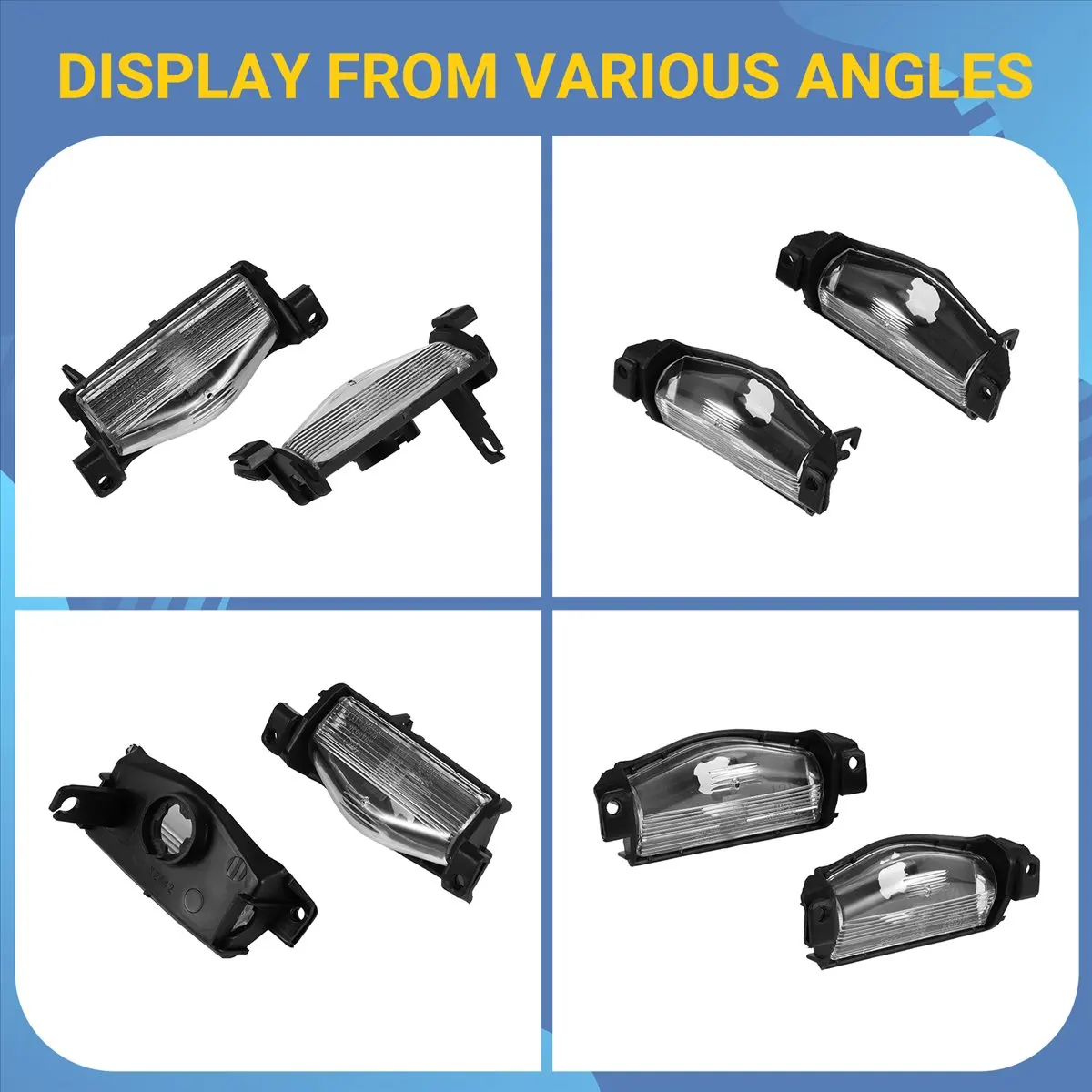 #09X License Plate Lamp Light Shell,2 Pcs Car License Plate Lamp Shell for Mazda 2 3 M2 M3 2011-2013 (ABS)