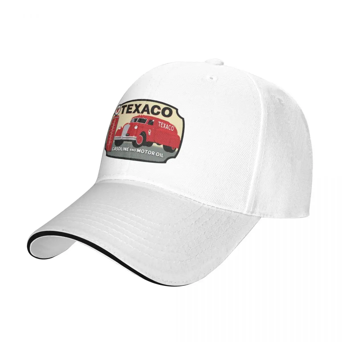 Black Texaco Letters Red Bus Printing Baseball Caps For Women Coquette Spring Summer Female Snapback Cap Sport Sunscreen Hats