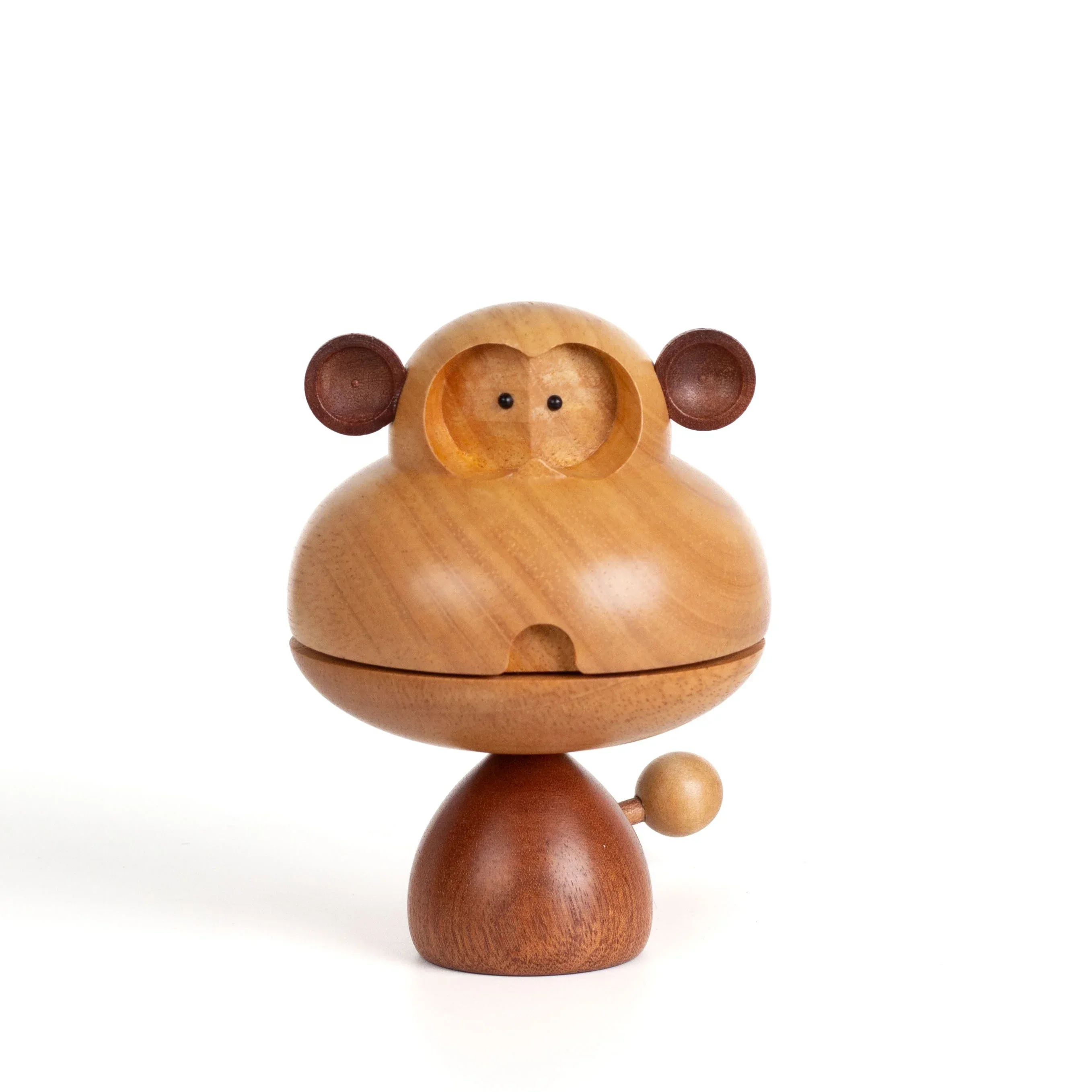 Custom Logo Wooden Chinese Zodiac Monkey Music Box Artificial Crafts for Birthday Gift Indoor Decoration Ornament