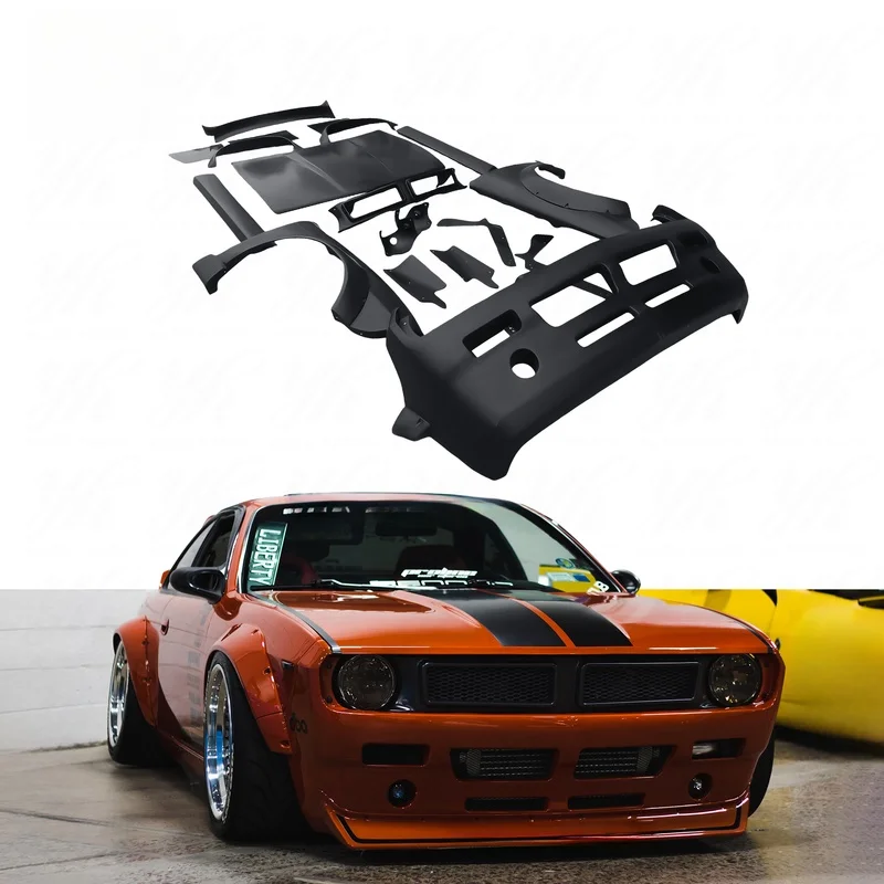 High Quality Rocket Bunny Style Glass Fiber Body Kit Front Rear Fenders Bumpers Diffusers Spoiler Exterior Parts Fit for S14