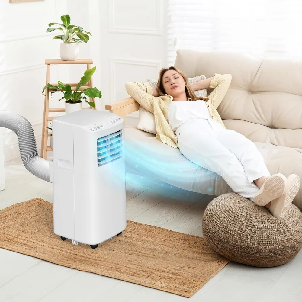 8000 BTU three in one portable air conditioner, cooler, dehumidifier, fan, powerful room mobile air conditioner