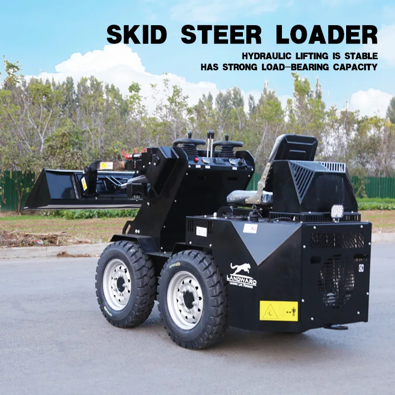 Customized EPA/Euro 5 Engine High Quality Mini Skid Steer Loader Riding 4×4 Wheeled Skid Steer Loader Mini Loader Wholesale Sale