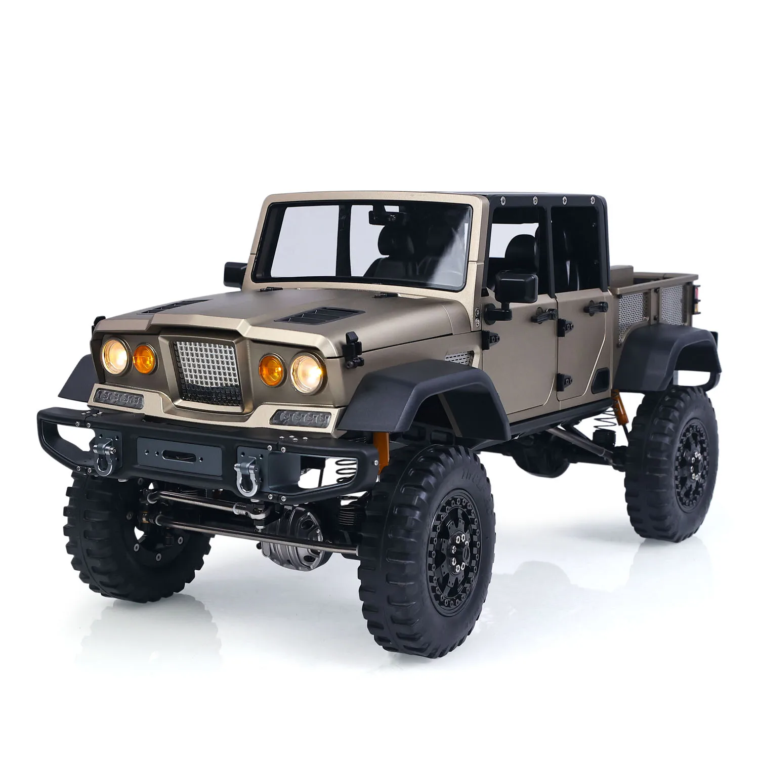Toys RC Crawler Cars TWOLF 1/10 RTR TW-715 Metal Remoted Climbing Car Truck Off-road Vehicle with Sounds Lights Winch Smoking