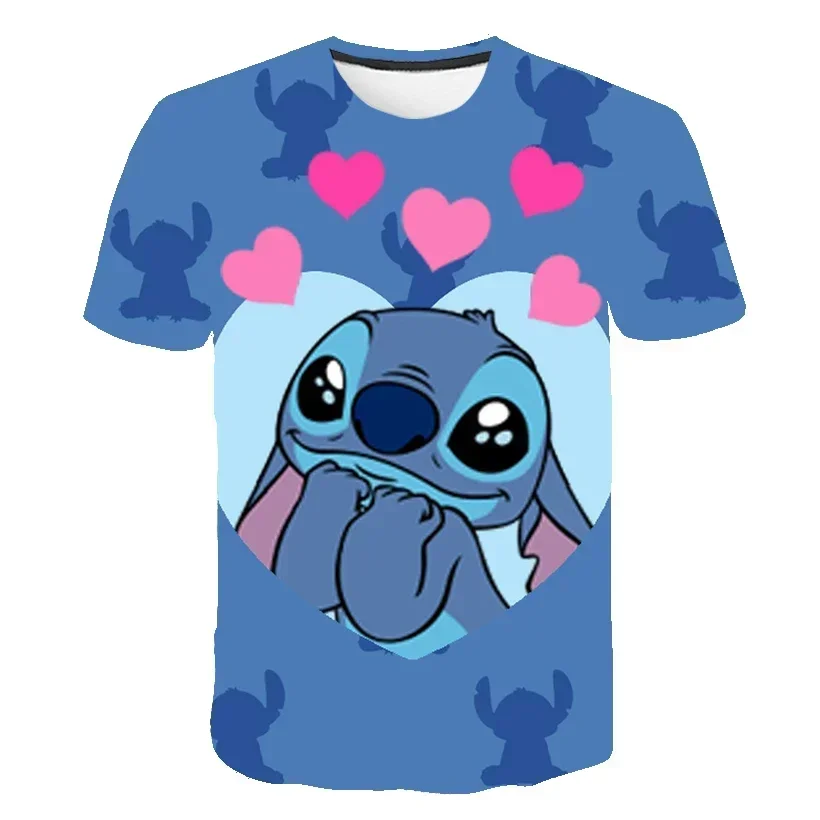 Cute Stitch T-shirt Child Girls Clothes T-shirts Children's Clothing Kids T Shirt Baby Cartoon Tshirts Toddler Girl Tops Tees