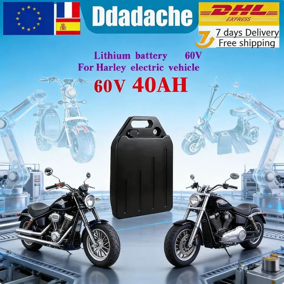 Image of 60V 30Ah Elektromotorrad Wasserdichter 18650 Lithium-Akku 1000W Geeignet für Harley Elektroroller-Akku