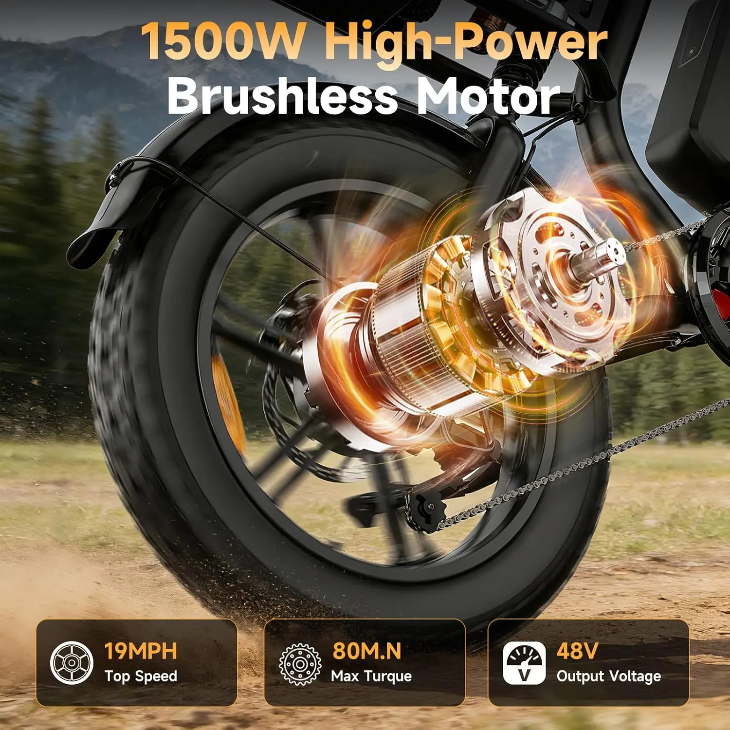Electric Bike 48V 52V 15Ah-40Ah 1500W-3000W 16/20 Inch Fat Tire All-Terrain Mountain UL 2849, Customized