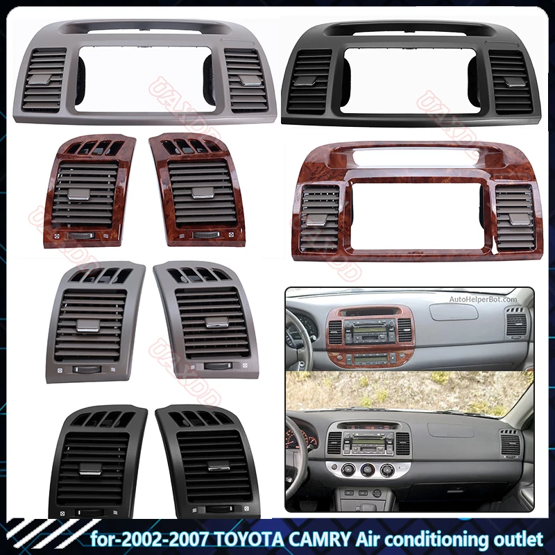 Dla TOYOTA 02-07 CAMRY wylot klimatyzacji beżowy wylot klimatyzacji Panel gniazda osłona na maskownicę tylnym siedzeniu przeciwkurzowe osłona wylotu