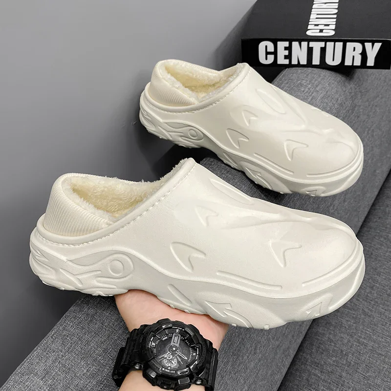 Couple Women Home Shoes Add Velvet Soft and Comfortable Warm Slippers for Men Indoor and Outdoor Non-Slip Wear-resistant New