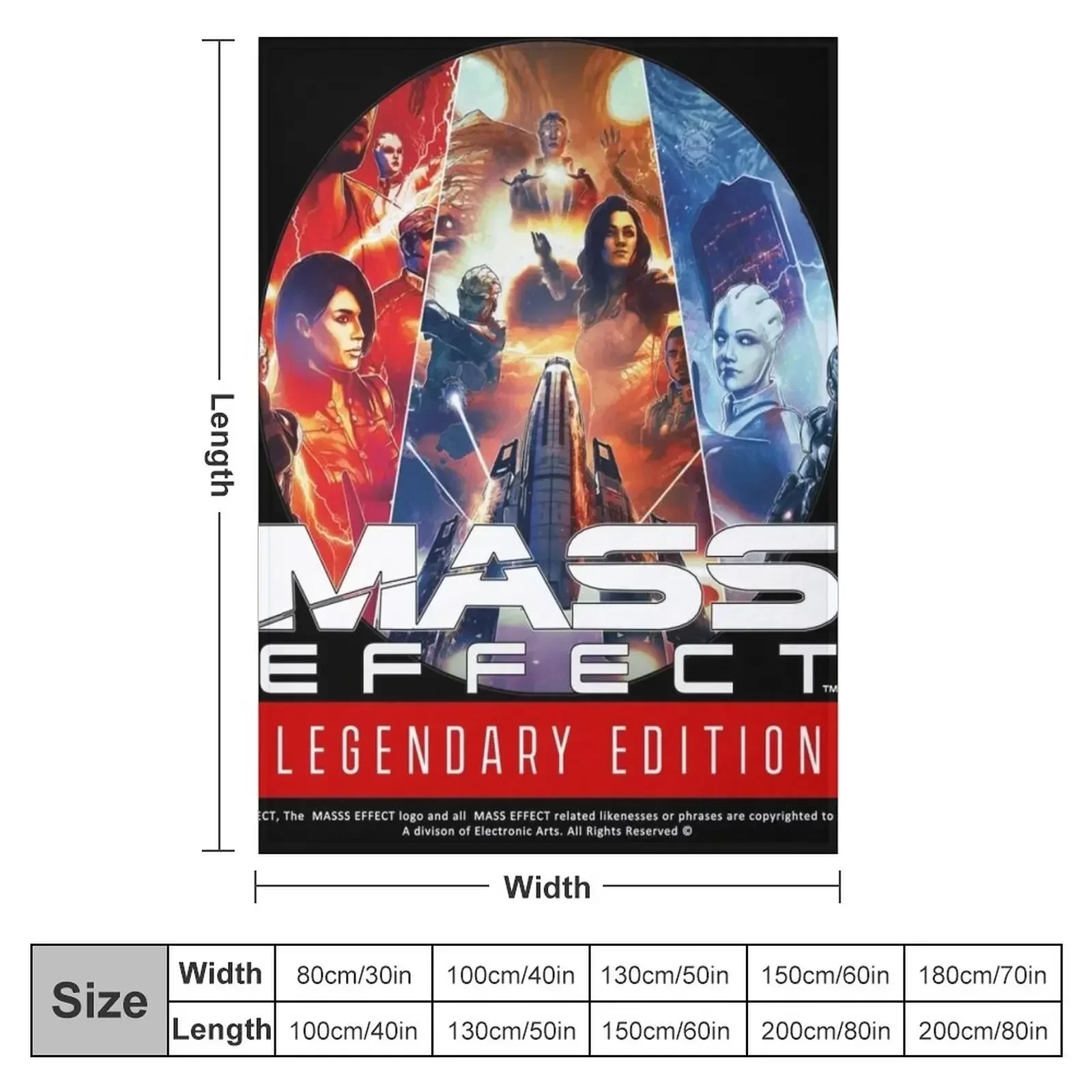 Mass Effect: Legendary Edition (Trilogy) - Alternate Throw Blanket Blankets For Sofas Single Hairy Blankets