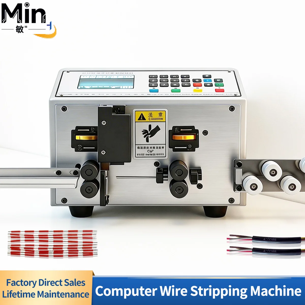 0.1-4mm² Automatic Wire Stripping Machine Single Dual Copper Wire Stripper Peeling  for Processing Workshop Lab