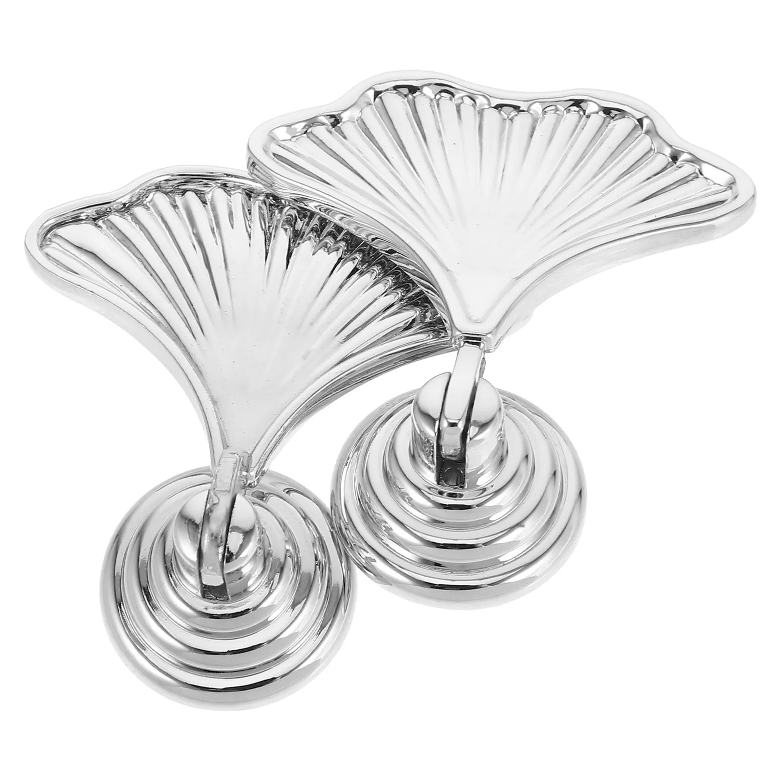 2Pcs Premium Zinc Alloy Leaf Pendant Pull Handles Single Hole Easy Install for Dresser Drawer Cabinet Door Wardrobe Modern